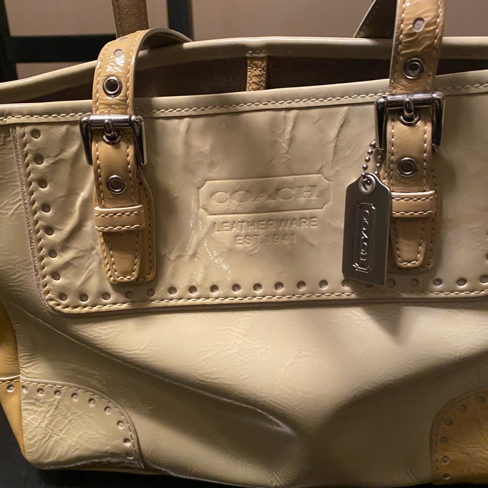 Patent leather Coach bag